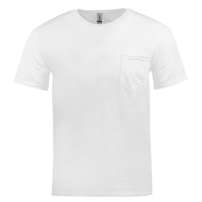 Blank white t-shirt with pocket.