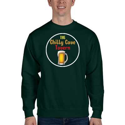 Personalized green crewneck with personalized logo