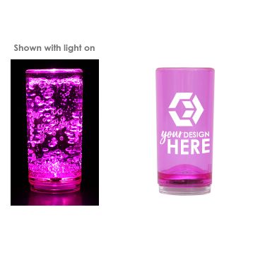 1.5 oz. customizable light up acrylic shot glass. 