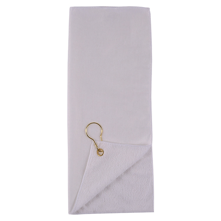 Custom 15" x 18" white golf towel