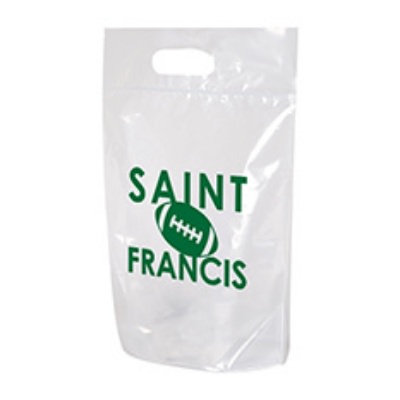 Plastic clear zipper die cut recyclable bag customized.
