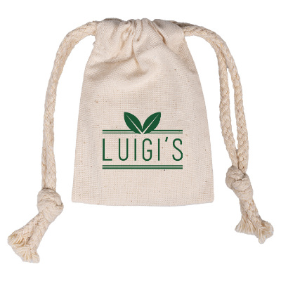 Natual cotton personalized garden seed pouch.