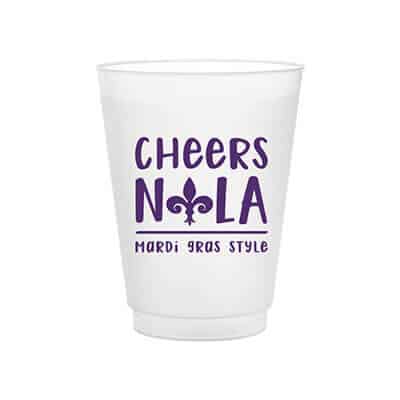 16 oz. customizable frosted plastic cup.