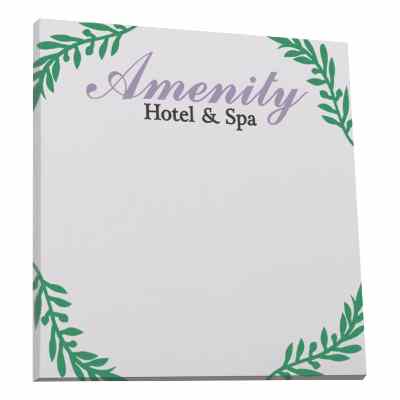 Souvenir sticky note 3x3 inch pad with full color imprint.