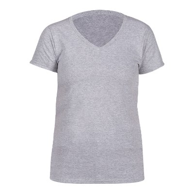 Sport grey blank v neck shirt.