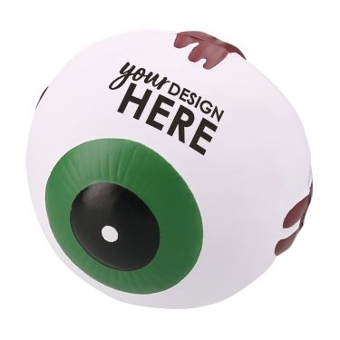 Foam eyeball stress ball logoed with imprint.
