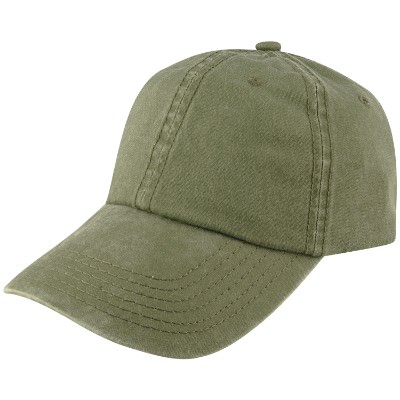 Blank olive ball cap.