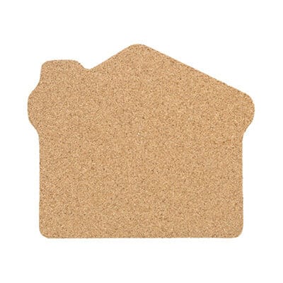 Cork 5 inches house coaster blank.