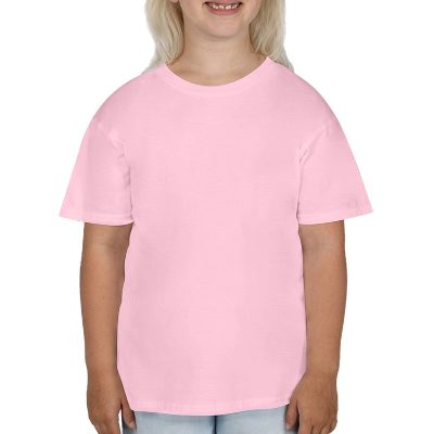 Blank youth light pink t-shirt.