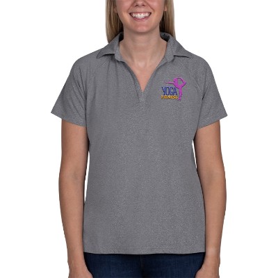 Personalized grey embroidered ladies' spyre polo