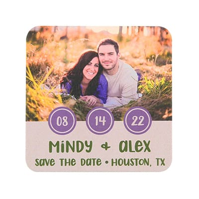 save the date coasters TWCST428