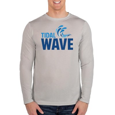 Full color platinum long sleeve shirt with logo