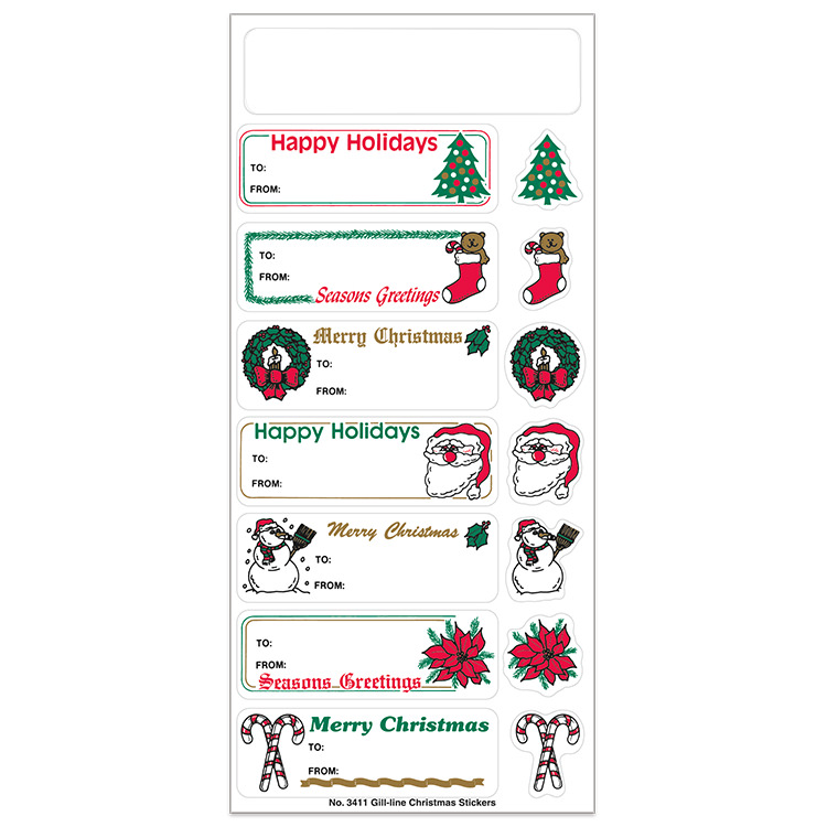Holiday tree sheet stickers