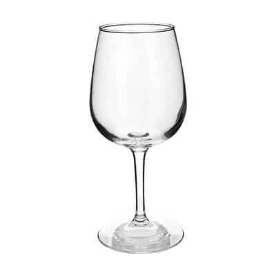 Glass clear wine glass blank in 12.75 ounces.