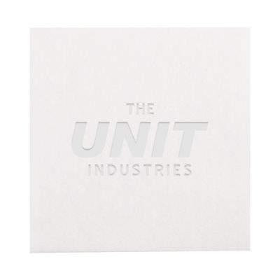 2Ply tissue white debossed linen cocktail napkins with custom imprint.