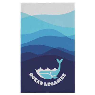 Full color beach towel with branded logo