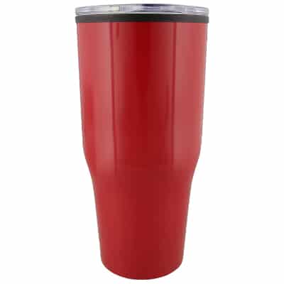 Stainless steel red tumbler blank in 30 ounces.