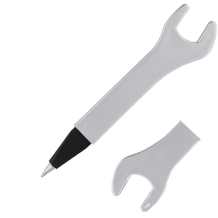 silver wrench tool shaped pen