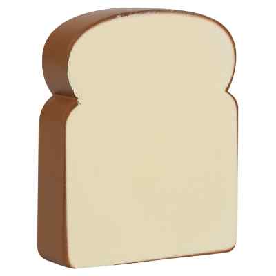 Foam slice of bread stress ball blank. 