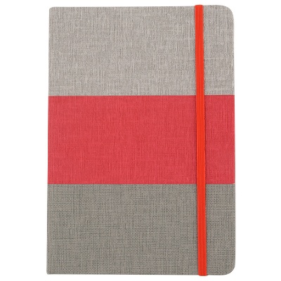 Polyurethane gray with red adventure journal blank.