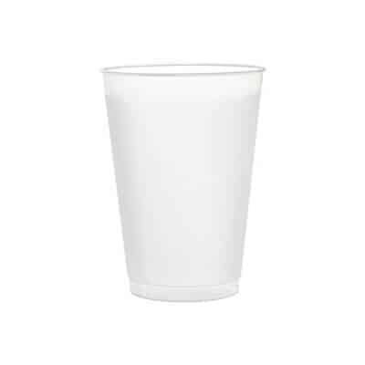 Durable plastic frosted plastic cup blank in 12 ounces.