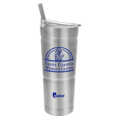 Stainless tumbler with custom imprint.