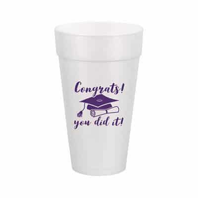 20 oz. customizable foam cup.