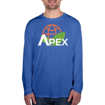 Full color personalized royal long sleeve t-shirt.