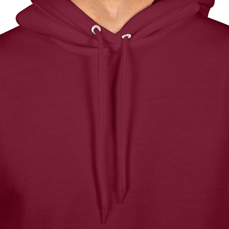 Cardinal customizable hooded sweatshirt.