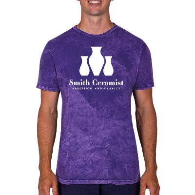 Cloud purple vintage t-shirt with custom logo.