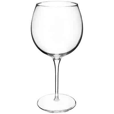 Glass clear wine glass blank in 24 ounces.