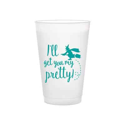 14 oz. customizable frosted plastic cup.