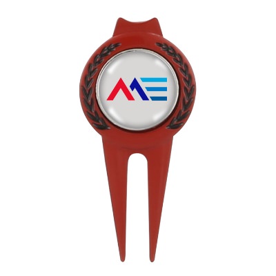 Pro divot tool with marker with full color custom promotional imprint.