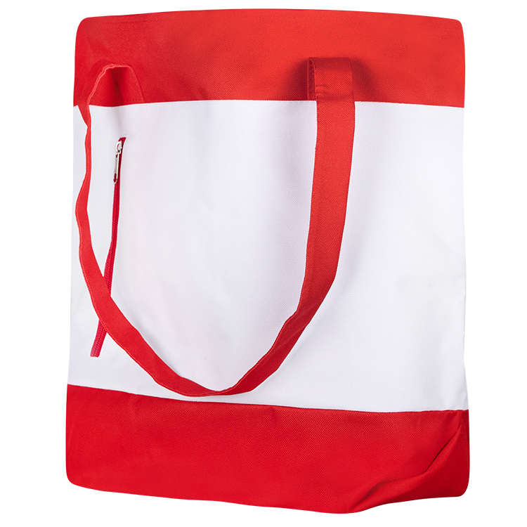 Polyester flashy color tote.