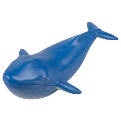 Foam blue whale stress ball blank.
