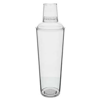 Acrylic clear cocktail shaker blank in 24 ounces.