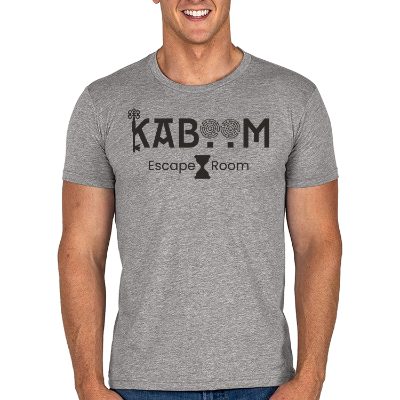 Premium heather tri-blend t-shirt with custom logo.