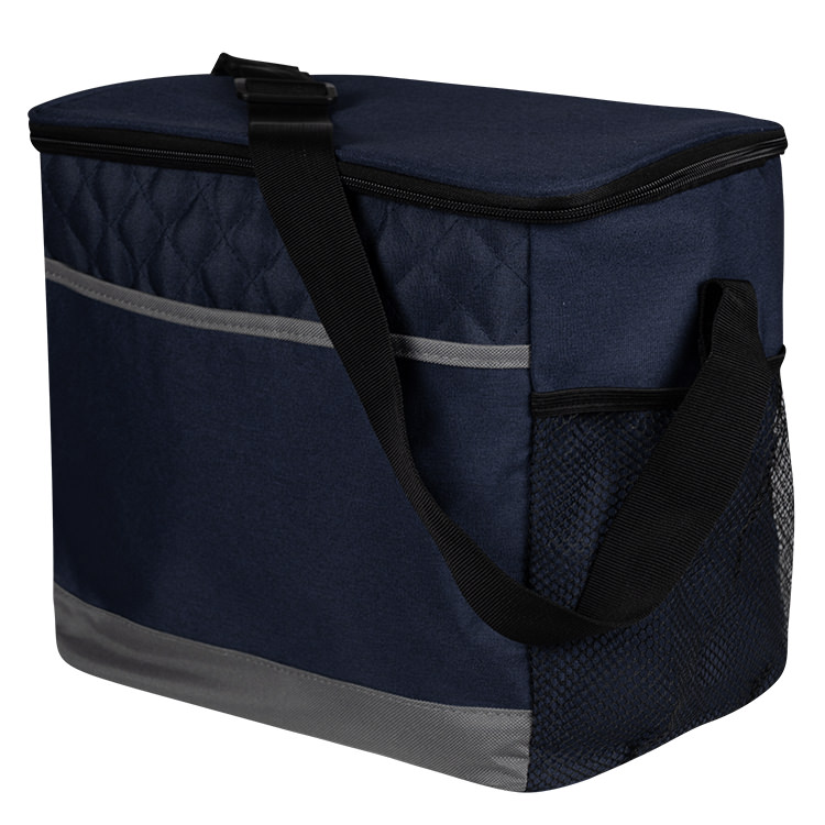Polyester carry quilted cooler bag.
