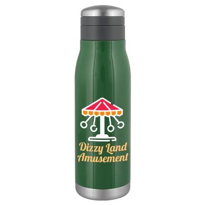 Stainless forage bottle with full color logo.