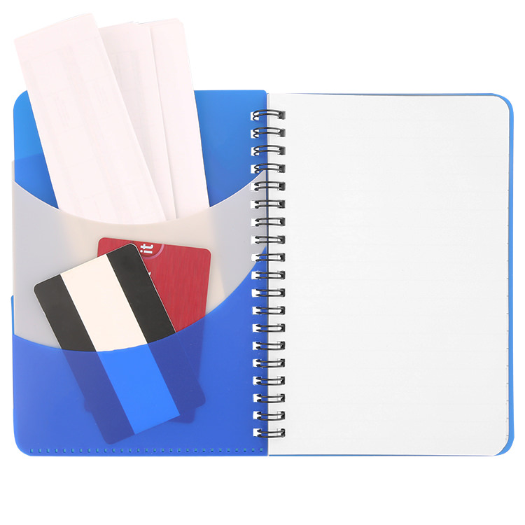 Blank notebook with two front cover pockets.
