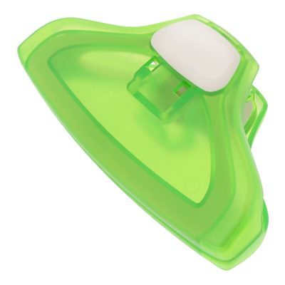 Plastic translucent lime co-molded chip clip blank.