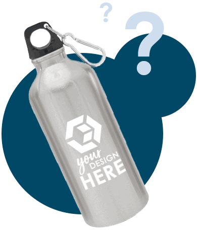 silver aluminum branded water bottles with white imprint
