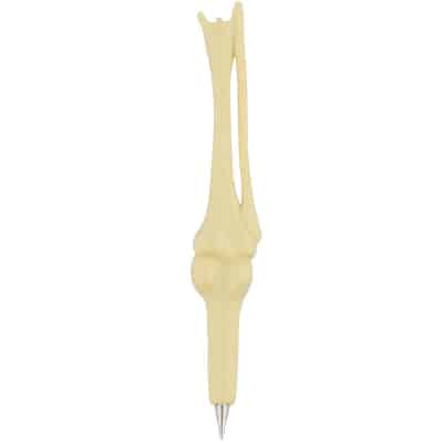 Plastic knee joint pen blank.