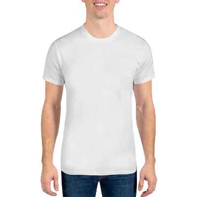Blank white cotton t-shirt.