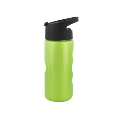 Plastic metallic green water bottle with pop up sip lid blank in 22 ounces.