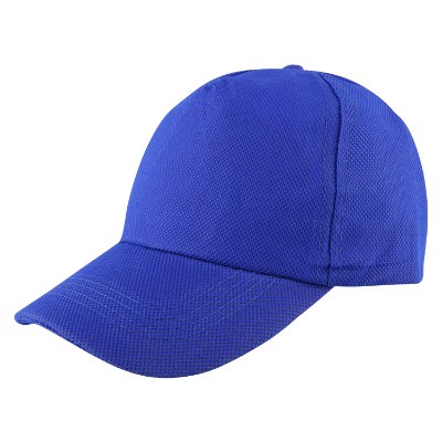 Royal blue customizable blank non-woven cap.