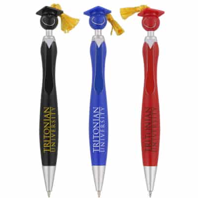 Plastic swanky graduation cap pen.