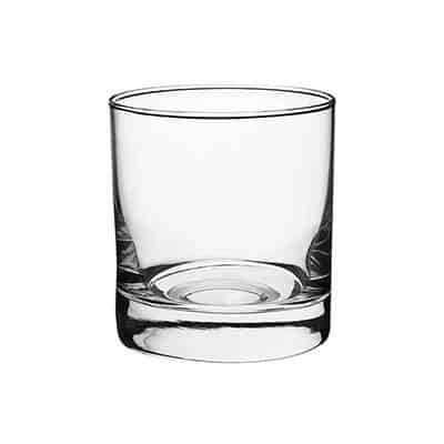 Glass clear whiskey glass blank in 11 ounces.