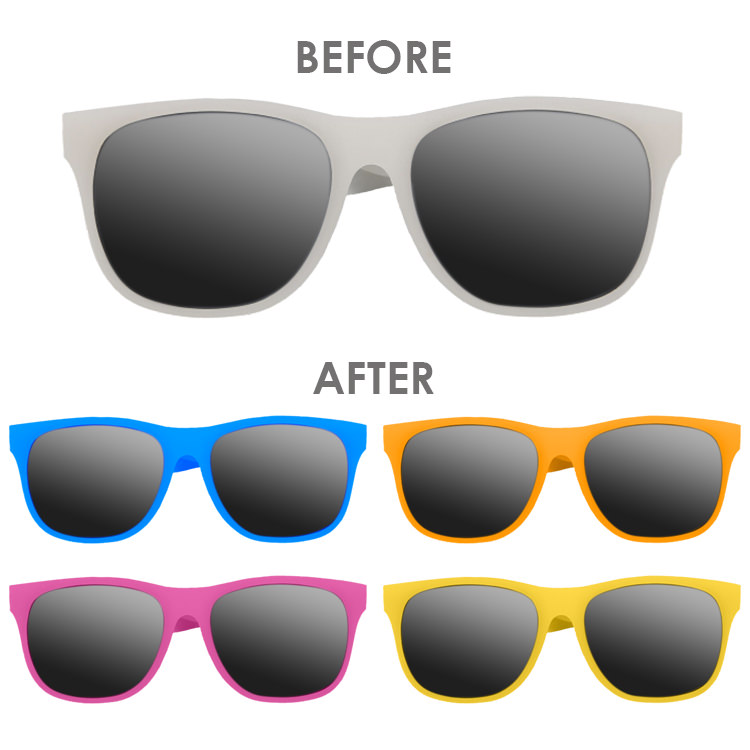 Plastic and UV sun shifting sunglasses.