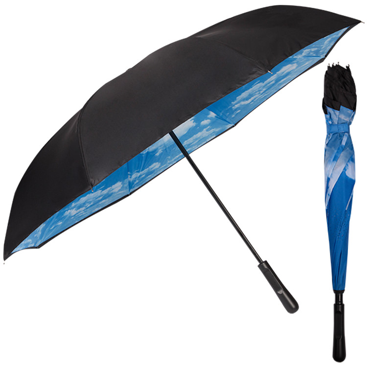 Pongee 48 inch umbrella with inversion sky image.